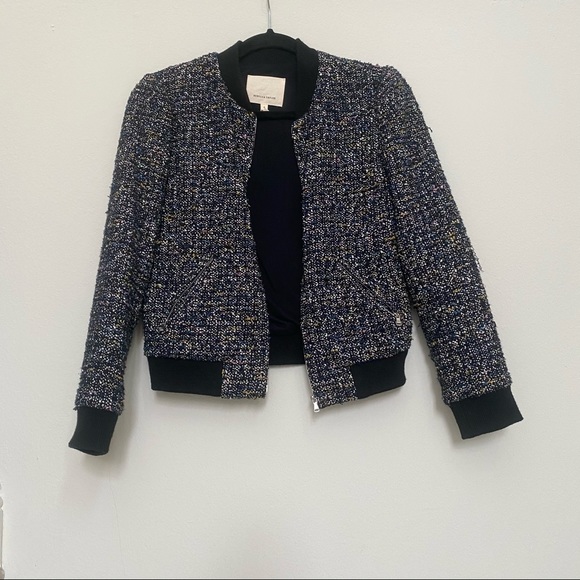 Rebecca Taylor Multi Tweed Bomber Jacket - Picture 4 of 6